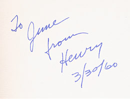 Henry Miller inscription