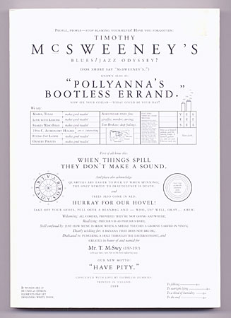 (EGGERS, DAVE), - Timothy McSweeney's Blues/Jazz Odyssey?.