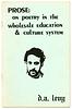 click for a larger image of item #32302, Prose: On Poetry in the Wholesale Education and Cultural System