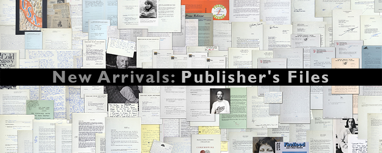 New Arrivals: Publisher's Files