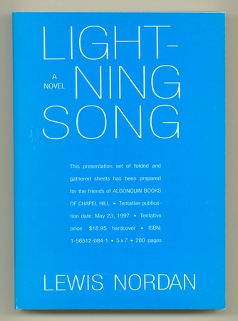 NORDAN, Lewis, - Lightning Song.