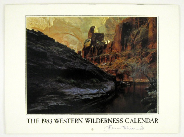 ABBEY, Edward; MCGUANE, Tom; SILKO, Leslie Marmon; ZWINGER, Ann; POWELL, Lawrence Clark; STEGNER, Wallace; LOPEZ, Barry; WATERS, Frank; EASTLAKE, William; NICHOLS, John; et al., - The 1983 Western Wilderness Calendar.