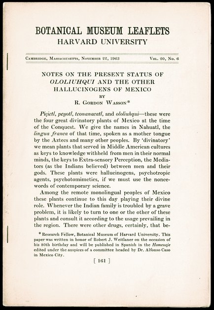 Botanical Museum Leaflets, Vol. 20, No. 6