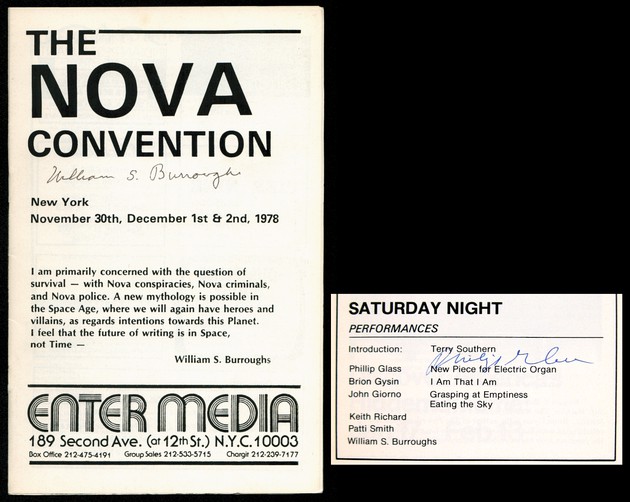 (BURROUGHS, William S.) The Nova Convention Ken Lopez Bookseller