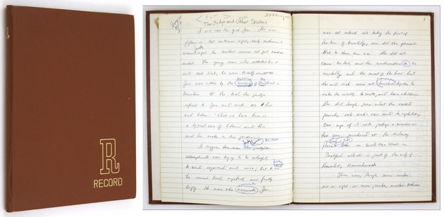 Original Manuscript of "Dressed Like Summer Leaves" and "The Judge and Other Snakes"