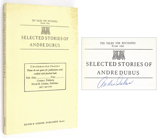 DUBUS, Andre, - Selected Stories.