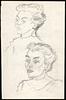 click for a larger image of item #34004, Two Portrait Sketches