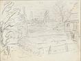 click for a larger image of item #34024, Landscape Sketch With Building
