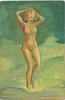 click for a larger image of item #34082, Nude On Green Background