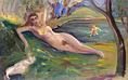 click for a larger image of item #34133, Reclining Nude And Bather