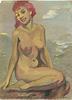 click for a larger image of item #34154, Seated Red-Haired Nude