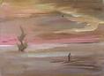 click for a larger image of item #34300, Pink Sky, Tree, Figure