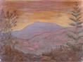 click for a larger image of item #34349, Blue Mountain With Orange Sky