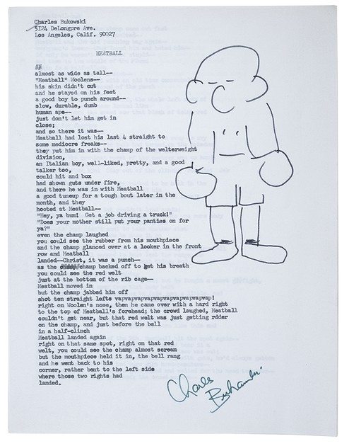 BUKOWSKI, Charles, - Meatball.