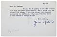 click for a larger image of item #36740, Typed Postcard Signed
