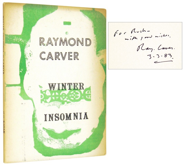 CARVER, Raymond, - Winter Insomnia [Rare Issue in White Wrappers, Inscribed].